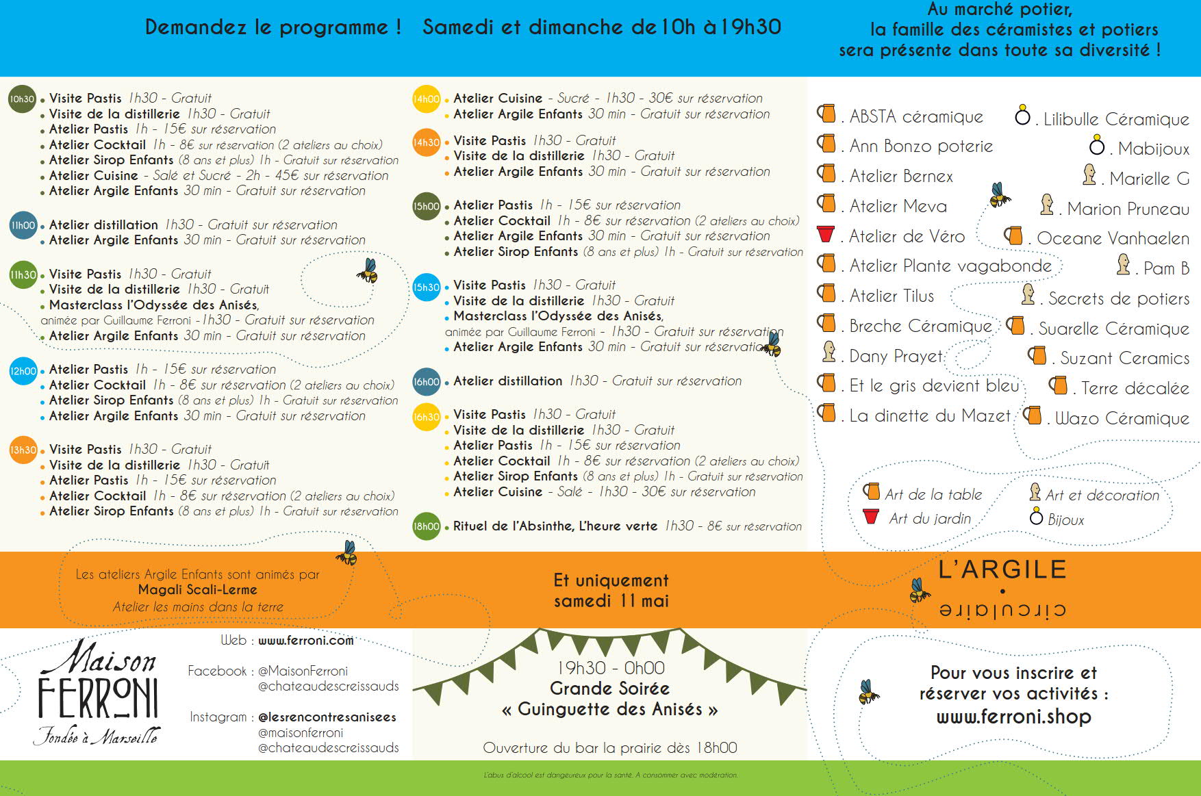 AFFICHE LISTE POTIERS AUBAGNE